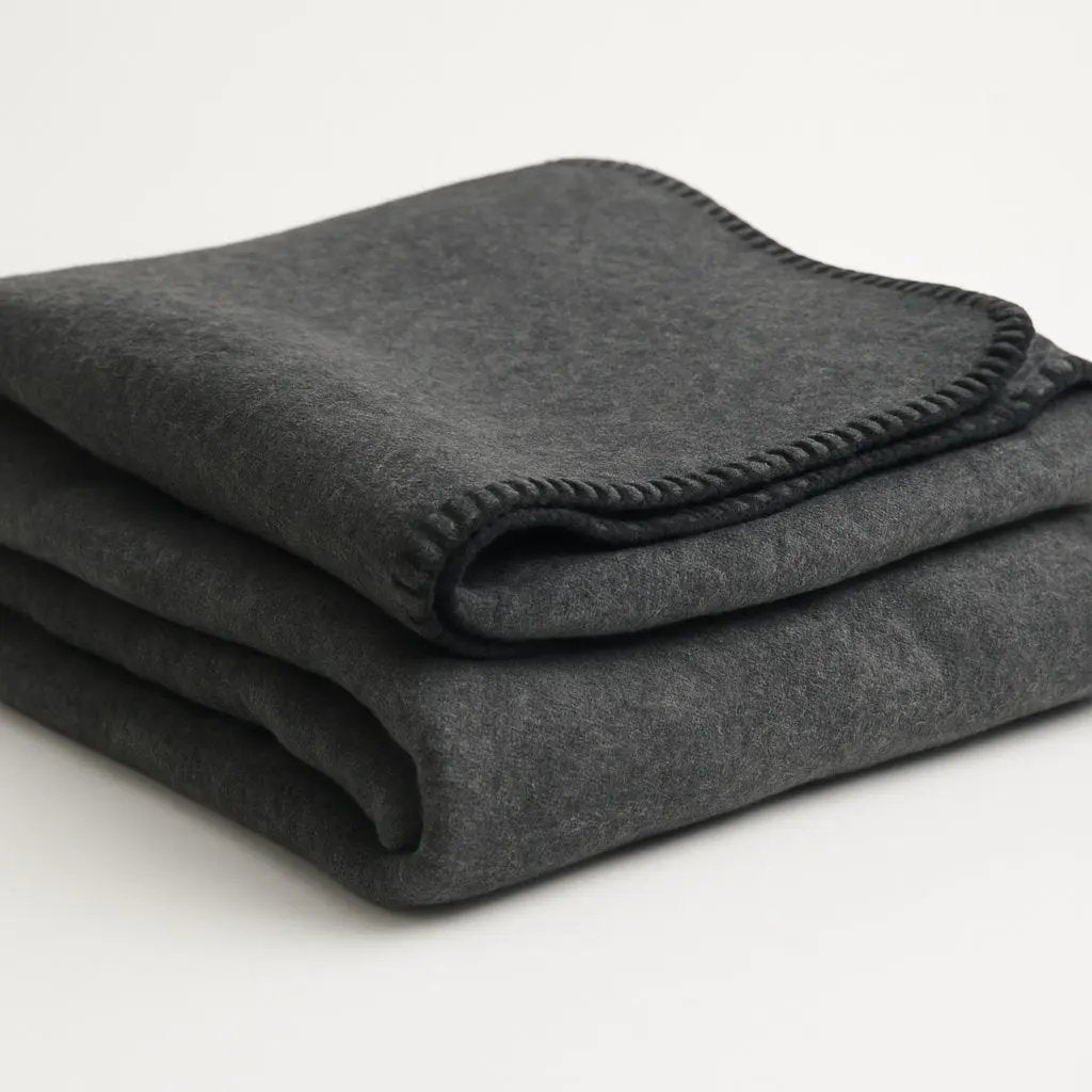Institutional & Military Wool Blanket in Grey (Case of 15)