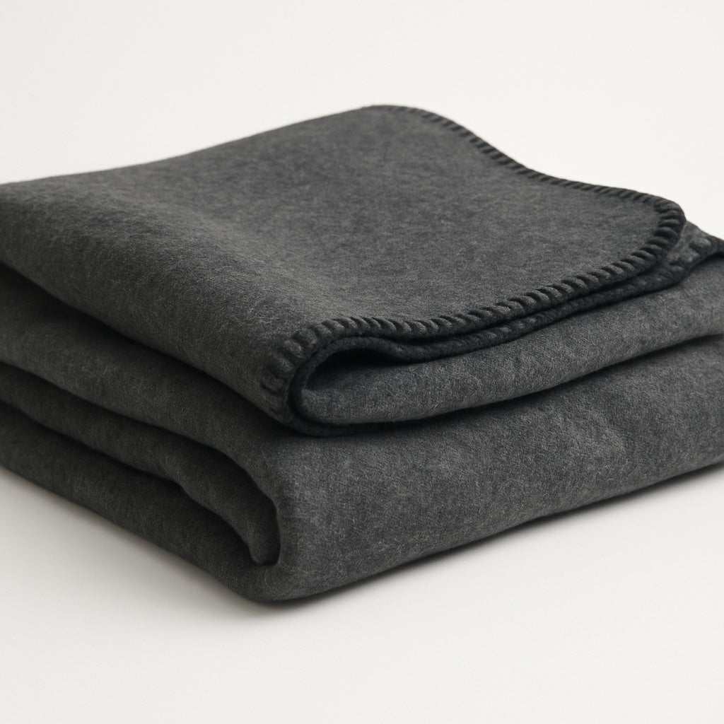 Institutional & Military Wool Blanket in Grey (Case of 15)